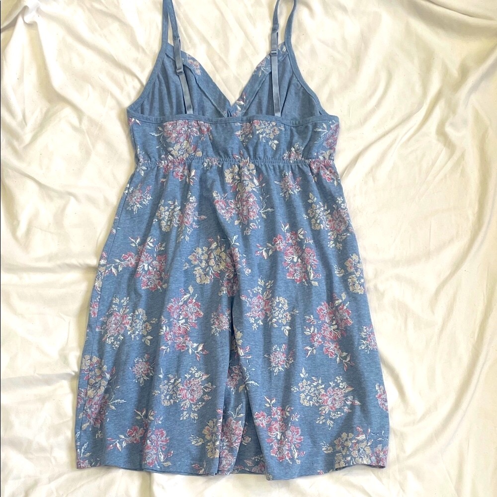 La Vie en Rose Floral Blue Spaghetti Strap Nighty. - Picture 7 of 15